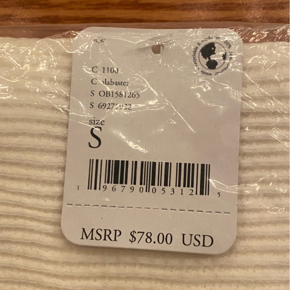 NWT Free People Santa Clara Thermal in Alabaster - Picture 6 of 6